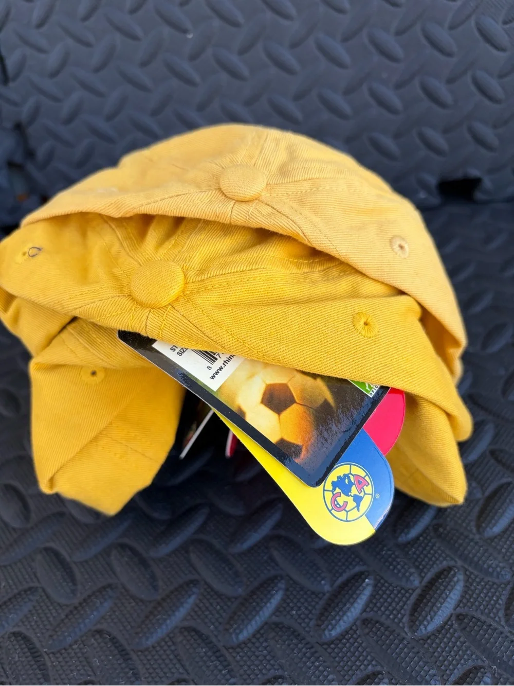 América  Aguilas Yellow Cotton Baseball Cap with Team Crest Unixes